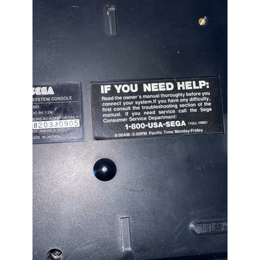 Sega Genesis 16-Bit High Definition Graphics Console & Game Parts Only Untested